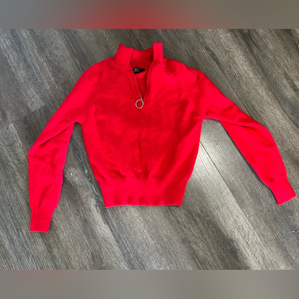 Forever 21 Vibrant Red Knit Sweater
